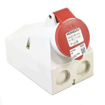 SONSTIGE Mennekes CEE Wanddose 16A IP44 4 polig 16A-6h -new-