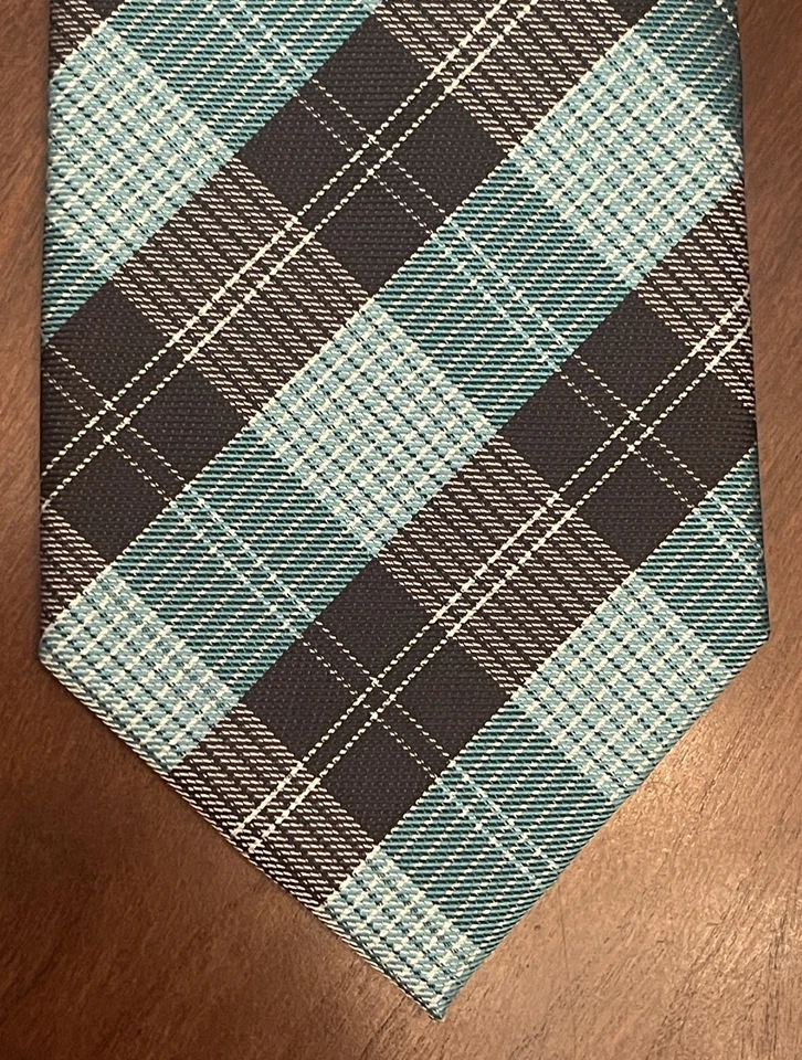 Alexander Julian Colours Green Black Hand Made 100% Polyester Made In China Long - Image 1 of 4