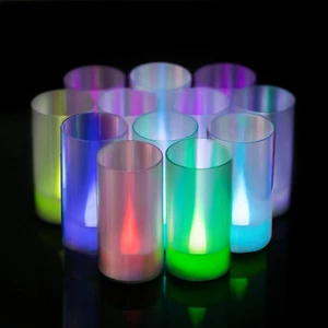 Flameless Candles, Battery Operated LED Pillar Candles, D1.5 X H3 Inch, Romantic - Picture 1 of 12