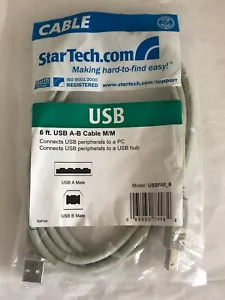 StarTech.com USBFAB_6 USB Cable, 6 Ft, A/B (Male/Male) - Picture 1 of 6