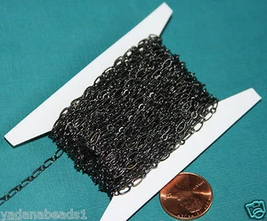 32ft spool of Gunmetal Long and Short chain 4X2mm - Picture 1 of 1