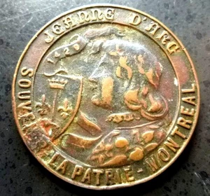 Canada 1890's Jeanne D'Arc Souvenir Token RARE!!! NICE SHAPE! - Picture 1 of 4