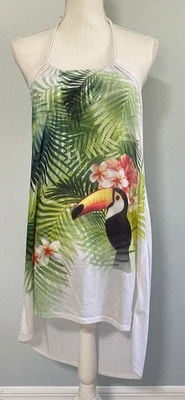 Vestido de banho OP Ocean Pacific branco capa sem mangas tamanho G tucano - Imagem 1 de 4