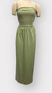 Maxi Vestido Free People Para Mujer Mediano Verde Salvia Playa Costero Brunch - Imagen 1 de 13