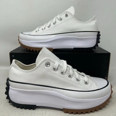 Converse Run Star Hike Platform lift Low Canvas White Women's 6.5 Shoes B grade - Image 1 of 4