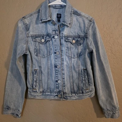 Chaqueta Denim Juvenil Talla XXL Gap Botón Delantero Manga Larga Lavado Ligero Envejecido Foto 1 de 4