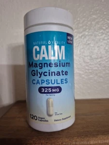 CALM Magnesium Glycinat 325mg 120 vegane Kapseln von Natural Vitality Sale!!💥 - Bild 1 von 6