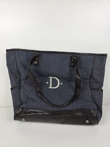 Thirty-One Dark Blue Denim Tote Bag / Purse - Picture 1 of 4