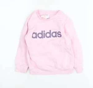 Adidas Girls Pink Pullover Sweatshirt 2-3 Years - Picture 1 of 12