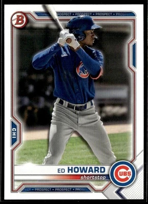 2021 Bowman Draft Ed Howard #BD-198 TS1 - Image 1 of 2