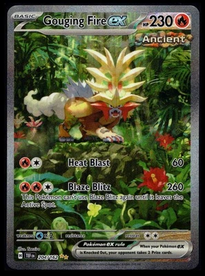 Gouging Fire ex 204/162 Sv05: Temporal Forces Holo NM Pokemon TCG - Image 1 of 2