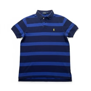 Camisa Polo Ralph Lauren Para Hombre Azul Marino Y Azul Rayas Talla Grande - Imagen 1 de 9