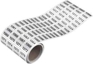 1001 to 2000 Consecutive Number Stickers Inventory Label Black Numbers for Offic - Picture 1 of 12