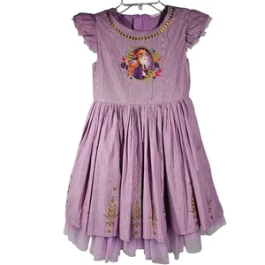 Disney's Frozen 2 Anna Dress Purple Tulle Lined 3-Layer Dress Size 3-4 - Picture 1 of 14