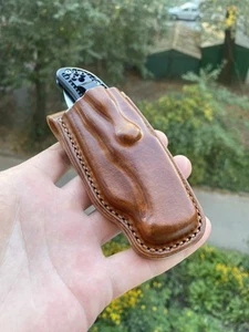 Vertikale Lederscheide für Spyderco Endura 4, Hartholster - Bild 1 von 11