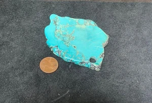 ein großer türkisfarbener Howlith Plattenanhänger /(T312f-W2,5) - Bild 1 von 1