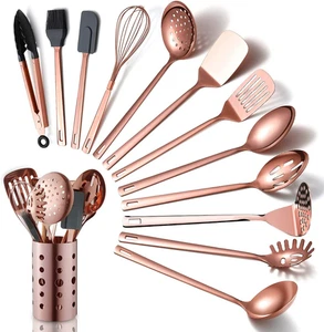 Copper Kitchen Utensils Set,13 Pieces Stainless Steel Cooking Utensils Set with - Picture 1 of 7