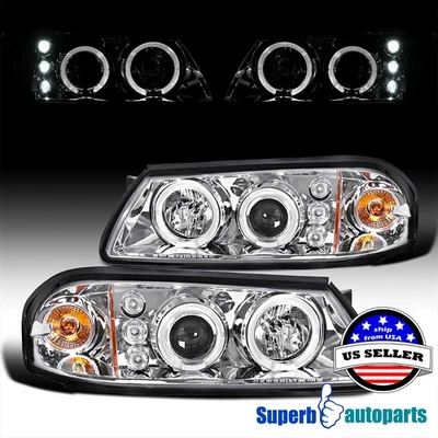 Fits 2000-2005 Chevy Impala Halo Projector Headlights LED Bar Lamps Replacement Foto 1 de 4