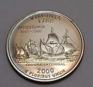 2000 S State Quarter Virginia Gem Proof Great Details Q290 - Picture 1 of 2