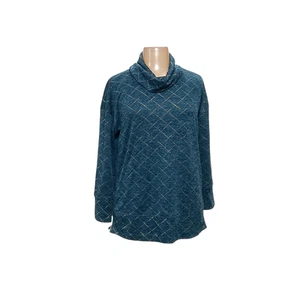 Jones New York Blue Windowpane Pullover Sweater - Women's Medium - Picture 1 of 4