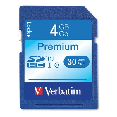 Verbatim 96171 4GB Premium UHS-I U1 Class 10 SDHC Memory Card New - Image 1 of 3