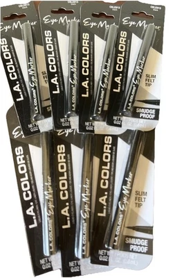 L.A. Colors Eye Markers Liquid Eyeliner  Black Lot Of 7 Sealed - Image 1 of 2