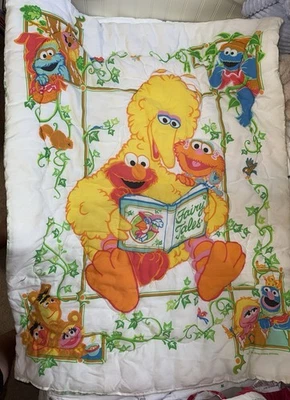 Manta de bebé Big Bird cola de hada calle sésamo cuna edredón edredón de colección LEER Foto 1 de 4