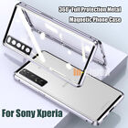 360° Magnetic Metal Glass Case For Sony Xperia 5 IV 10 IV 1 IV III Full Cover