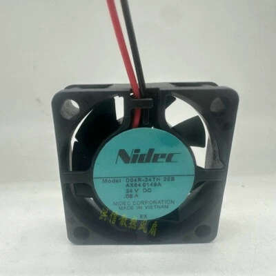 1 PCS  NIDEC  Fan  D04R-24TH 20B  DC 24V 0.08A 4015 4CM 2 wire cooling fan - Image 1 of 4