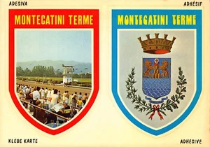 AL17-80D) CARTOLINA CON ADESIVI MONTECATINI TERME IPPODROMO PISTOIA - Imagen 1 de 2
