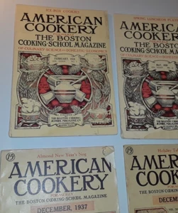 Lot American Cookery Magazine Feb, May 1928 No. 7, 10 Vol XXXII Dec. 1936 1937 X - Picture 1 of 10