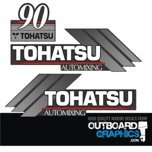 Kit de calcomanías/pegatinas de motor fueraborda automezcla Tohatsu 90 hp - Imagen 1 de 5