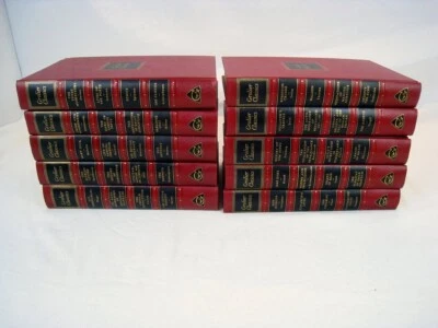 Grolier Classics Lot of 10 Hardback 1950's Appreciation Society Red Covers - Image 1 of 4