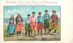 Private Mailing Card 4. Advertising Bensdorp's Dutch Cocoa Chocolates, Children - Picture 1 of 2