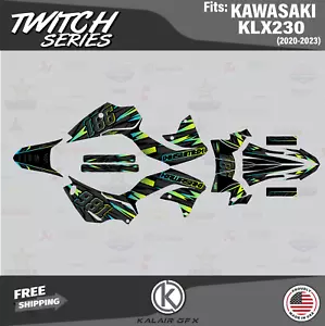 Graphics Kit for KAWASAKI KLX230 (2020-2023) Twitch - Lime - Bild 1 von 6