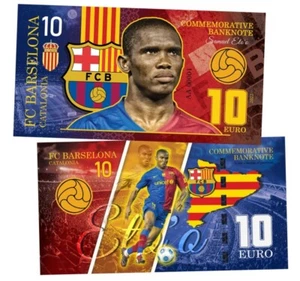 Spain, 10 Euro, 2022, Samuel Eto’o, Barcelona Team, Commemorative Banknote, UnCB - Picture 1 of 1