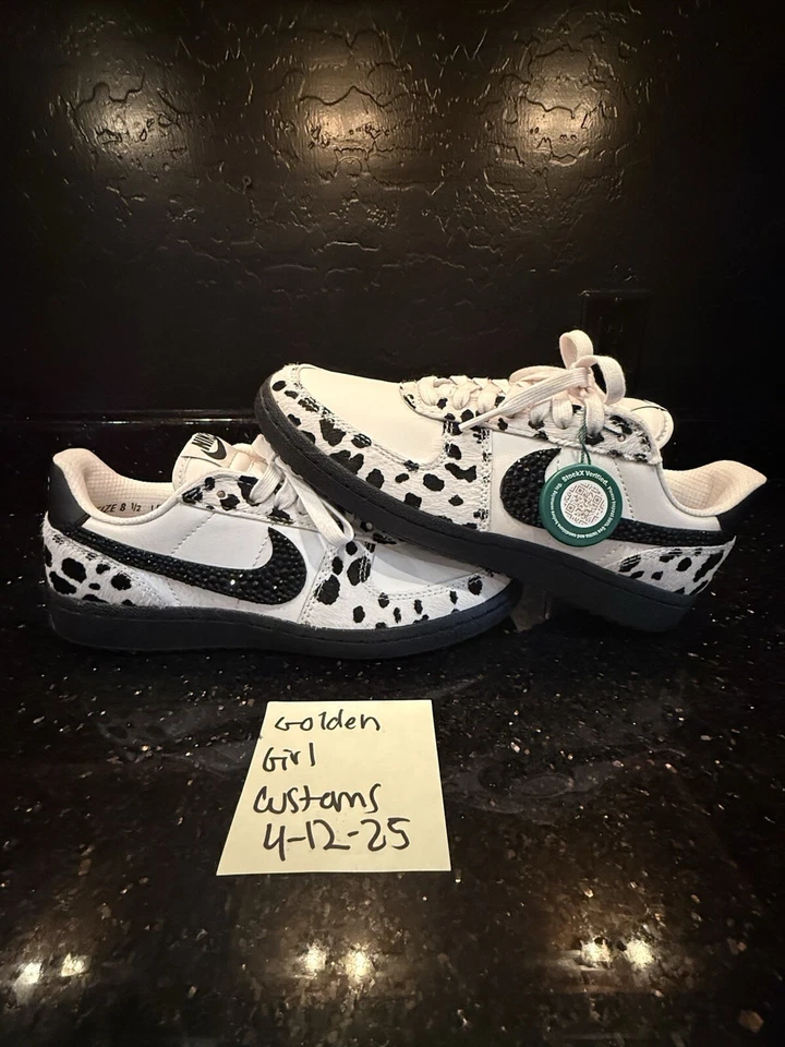 ¡Nuevo en caja! Nike Animal Print Personalizado Cristal Swarovski 1/1 Talla 8.5 Mujer Foto 1 de 4