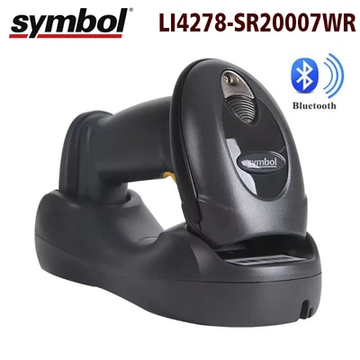 Symbol Motorola LI4278-SR20007WR Wireless Bluetooth Barcode Scanner with Cradle - Image 1 of 4