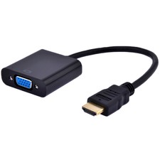 1080P Black HDMI Male to VGA Female Video Converter Adapter Cable PC DVD HDTV