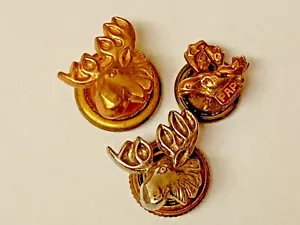 3 MISC ELK OR MOOSE SCREW BACK PINS - Picture 1 of 4