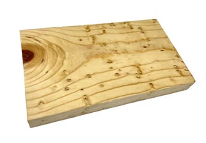 Burly Pine Hobby Blank 6" x 3-7/16" x 11/16” (p52) Dried - Deep Tear Out 1 Side - Picture 1 of 8