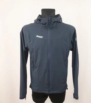 BERGANS OF NORWAY MENS THIN STRETCH MICROLIGHT PACKABLE JACKET size S BLUE _ - Image 1 of 4