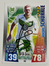 SIGNED Andre Schurrle Match Attax Football Card VfL Wolfsburg RARE