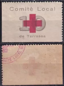 SCW Lokal Republikaner Etiketten Terrassa Allepuz 1 (E) Rotes Kreuz - Bild 1 von 1