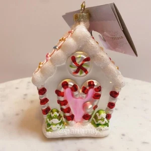 Target Wondershop Glass Gingerbread House Christmas Tree Ornament White (NWT) - Picture 1 of 4