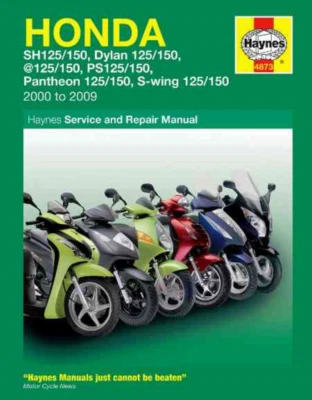 Honda 125 150 Scooters SH Dylan PS Pantheon S-wing Haynes Manual de taller - Imagen 1 de 4