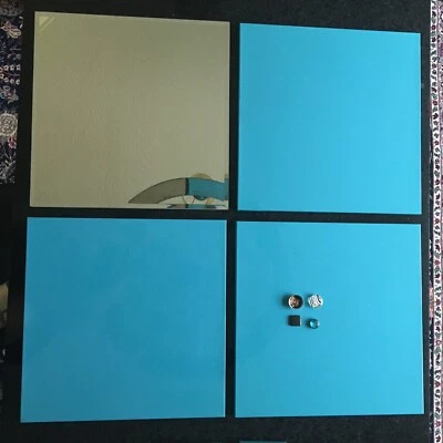 Модульные настенные доски магнитные сообщения сухое стирание и зеркало набор из 4 керамических сараев LN - Изображение 1 из 4