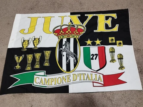 Juve Campione D'Italia 27 VINTAGE  Big flag Original Cover