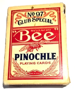 No 97 Club Special Bee Pinochle Playing Card Pack Deck 9 Spot Low - Bild 1 von 4