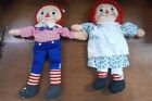 Original 1960er VINTAGE Raggedy Ann und Andy Puppen! Hergestellt von Knickerbocker. "16""